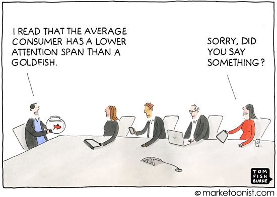 consumer attention cartoon